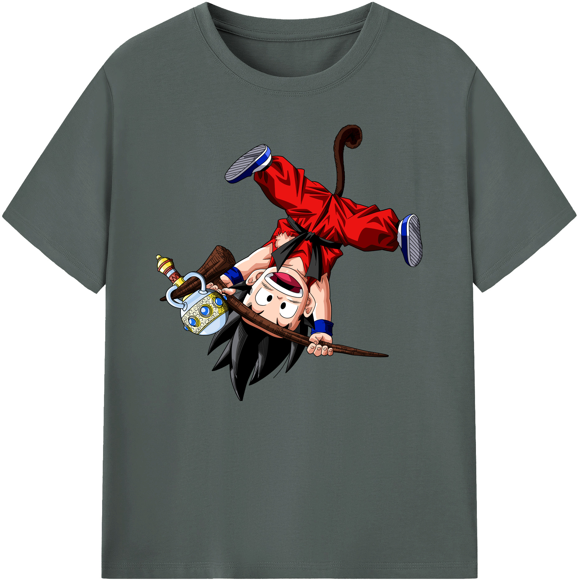 （画像用） ドラゴンボール 孫悟空（そん ごくう）Son Goku カカロット DRAGON BALL Kakarotto 綿100％ メンズ半袖Tシャツ｜肌触りやわらか＆通気性